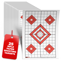 25 EZ2C Targets Style 28: Five Diamonds. Pad of 25 Paper Shooting Targets 11”x17” USA MADE
