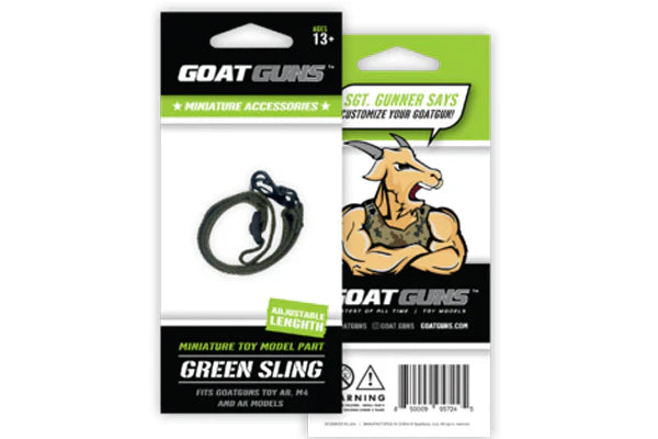 GoatGuns Miniature Sling, Green, Adjustable, for Mini AR & AK SLING-GREEN