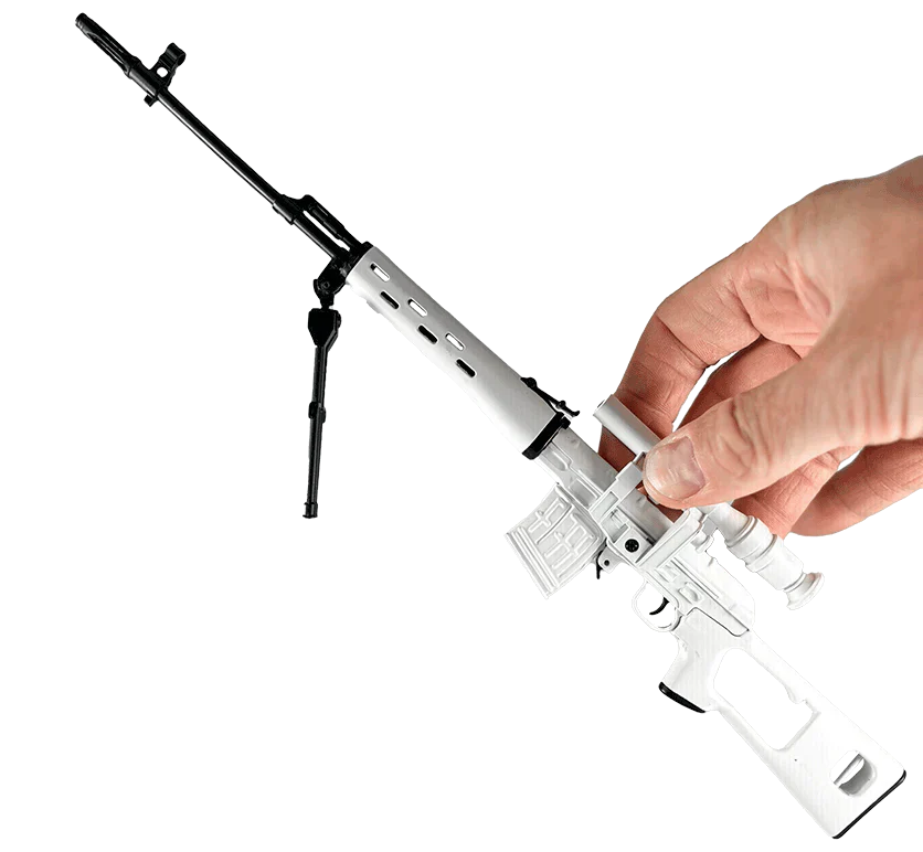 Goat Guns 1/3 Scale Diecast Arctic Kit Special White Edition SVD Sniper, M1 Garand, FN SCAR Combo