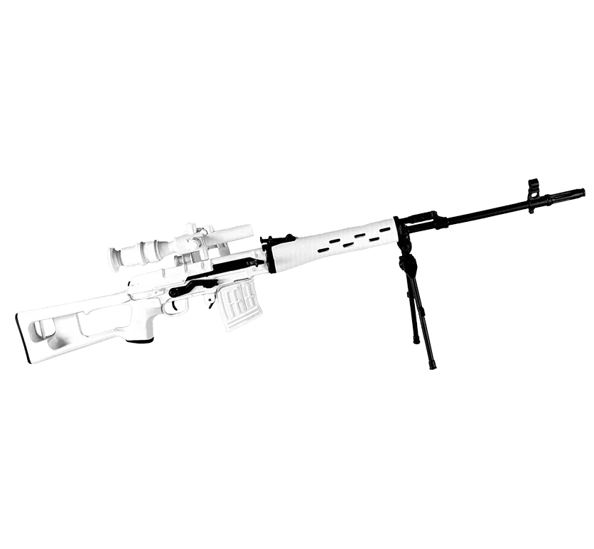 Goat Guns 1/3 Scale Diecast Arctic Kit Special White Edition SVD Sniper, M1 Garand, FN SCAR Combo