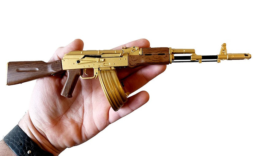 GoatGuns Die Cast Mini Gold AK Drum Magazine, Fits AK47 Models AK-DRUM-GOLD