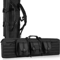 Rifle Bag, 42 inch Tactical Double Long Gun Bag, Soft Rifle Case with Lockable Zipper, Portable Handle & Shoulder Strap, 3 Large Storage Pockets Rifle Case for Two 40" Rifles & 2 Pistols