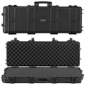 40" Hard Rifle Case, Lockable Rifle Case with Pre-cut Foams, Gun Storage with Wheels, IP67 Waterproof & Dustproof Movable Large Pistol Storage for Rifles, Shotguns, Airsoft Guns