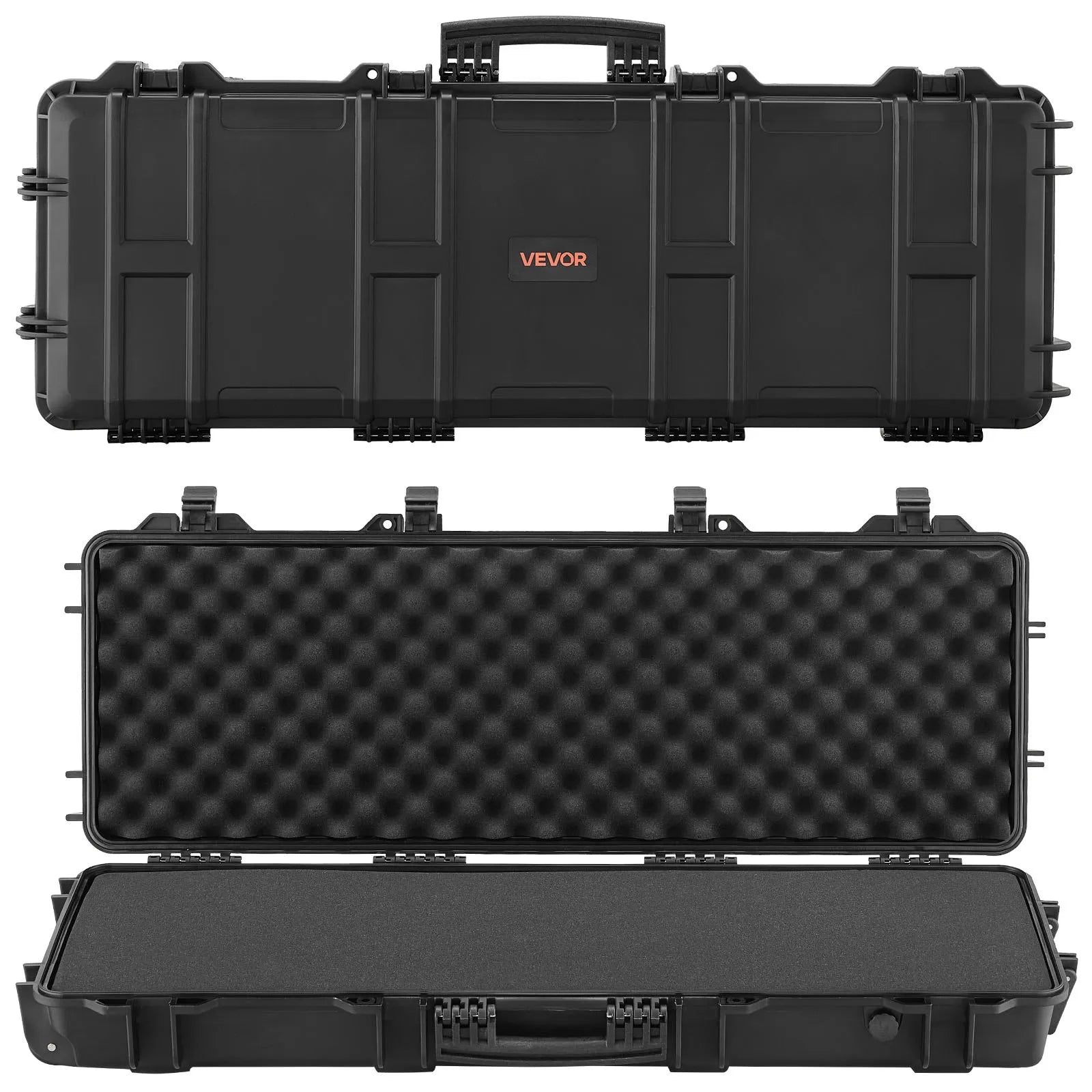 40" Hard Rifle Case, Lockable Rifle Case with Pre-cut Foams, Gun Storage with Wheels, IP67 Waterproof & Dustproof Movable Large Pistol Storage for Rifles, Shotguns, Airsoft Guns