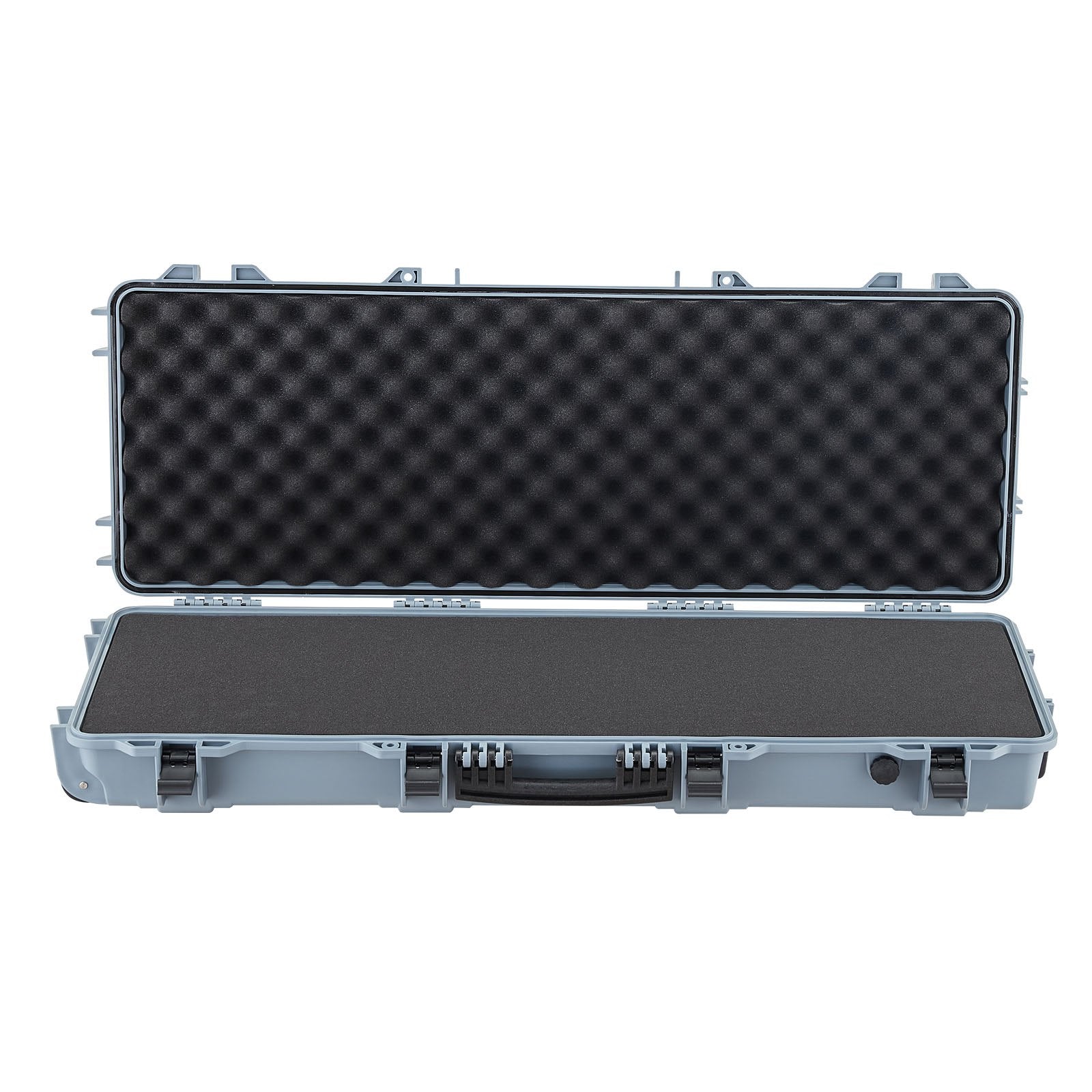 42" Hard Rifle Case, Lockable Rifle Case with Pre-cut Foams, Movable Gun Storage with Wheels, IP67 Waterproof & Dustproof Pistol Storage for Rifle, Shotgun, Airsoft Gun