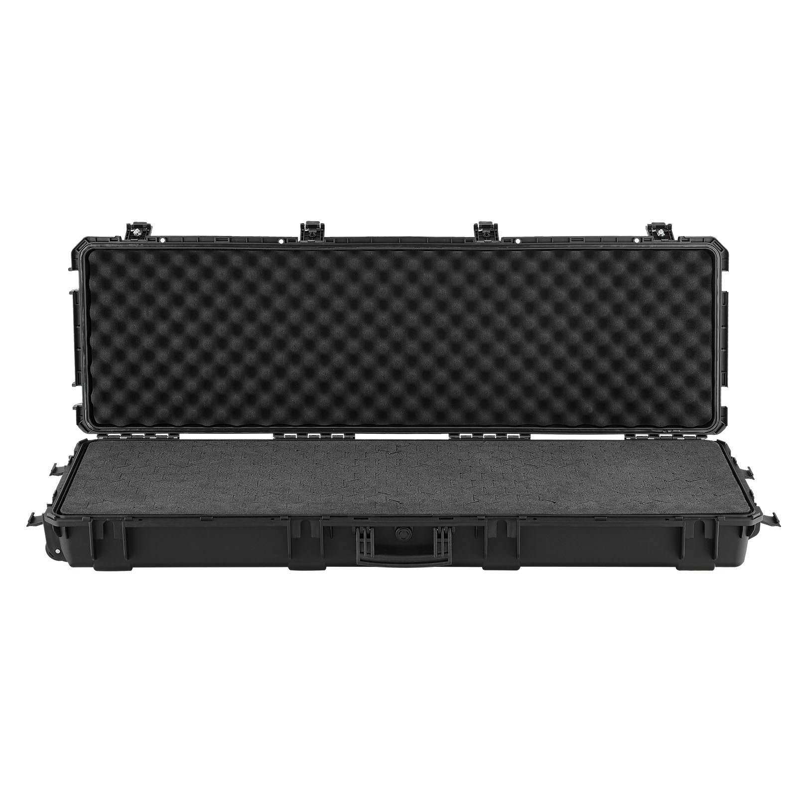 50" Black Hard Rifle Case, Lockable Rifle Case with Detachable XPE Foam, Gun Storage with Wheels, IP67 Waterproof & Dustproof Pistol Storage Cases for Rifles, Shotguns, Airsoft Guns