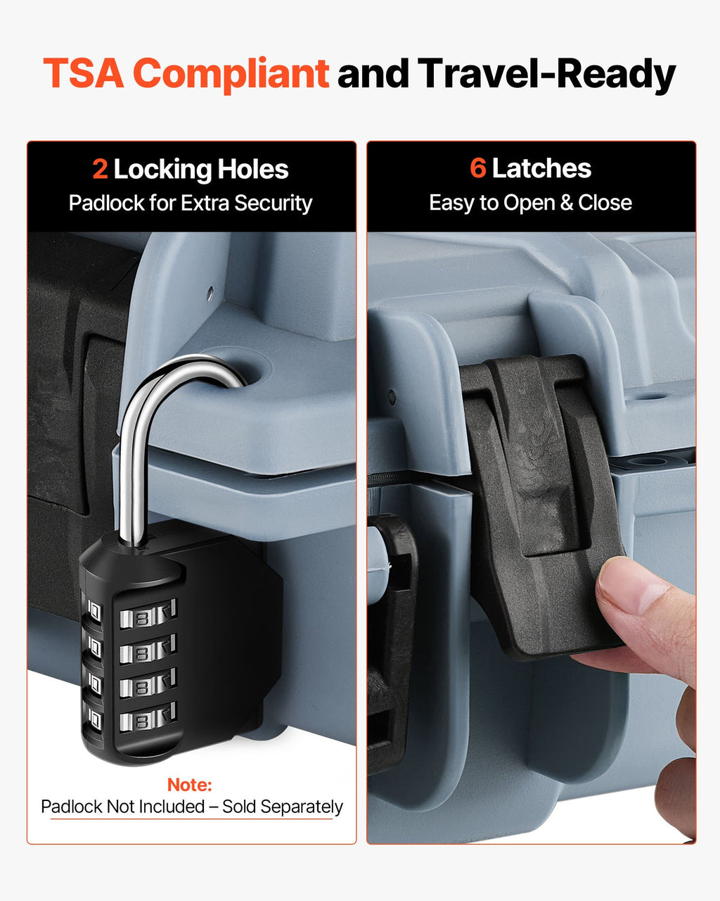 50" Hard Rifle Case, Lockable Rifle Case with Pre-cut Foams,Movable Gun Storage with Wheels, IP67 Waterproof & Dustproof Pistol Storage for Rifle, Shotgun, Airsoft Gun