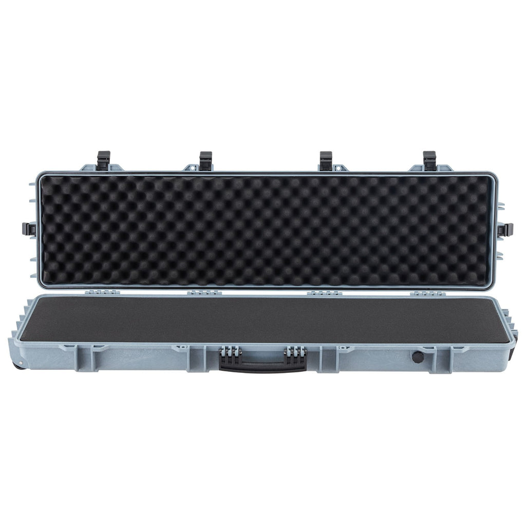 50" Hard Rifle Case, Lockable Rifle Case with Pre-cut Foams,Movable Gun Storage with Wheels, IP67 Waterproof & Dustproof Pistol Storage for Rifle, Shotgun, Airsoft Gun