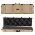 52" Hard Rifle Case, Lockable Rifle Case with Pre-cut Foams, Gun Storage with Wheels, Heavy Duty IP67 Waterproof & Dustproof Pistol Storage Cases for Rifles, Shotguns, Airsoft Guns