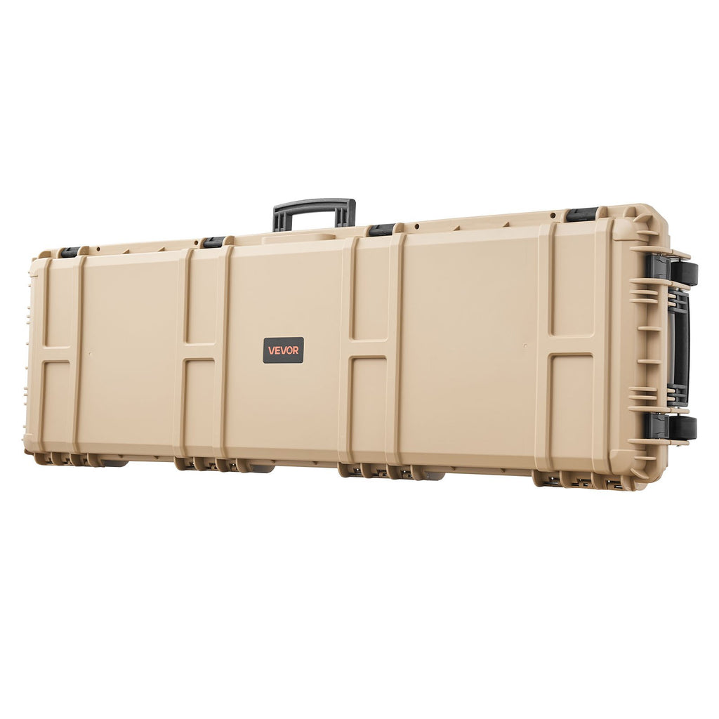 52" Hard Rifle Case, Lockable Rifle Case with Pre-cut Foams, Gun Storage with Wheels, Heavy Duty IP67 Waterproof & Dustproof Pistol Storage Cases for Rifles, Shotguns, Airsoft Guns