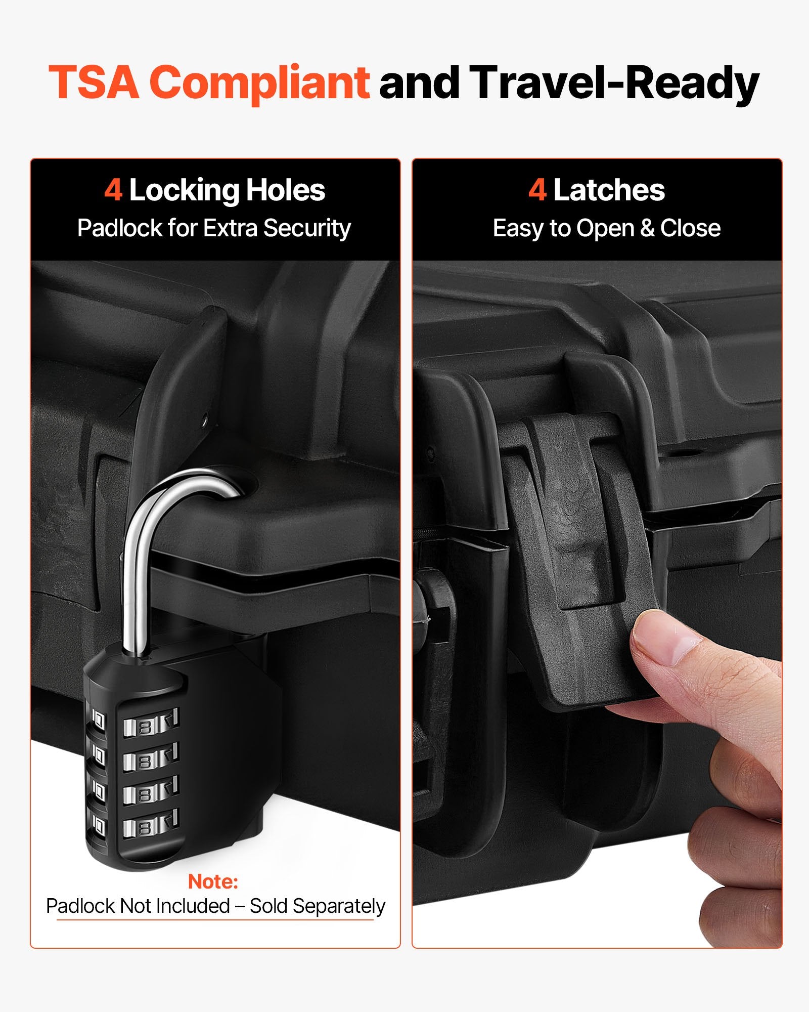 36" Hard Rifle Case, Lockable Rifle Case with 4 Layers Pre-cut Foams,Gun Storage with Wheels, IP67 Waterproof & Dustproof Pistol Storage Cases for Rifles, Shotguns, Airsoft Guns