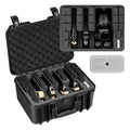 Hard Pistol Case, Heavy Duty Hard Gun Case with XPE Foam Lining, Waterproof Pistol Storage Box with Customizable Interior & Handle for Gun, Lenses, Camera, Gear, TSA Compliant, 15.9x12.5x7.5 in