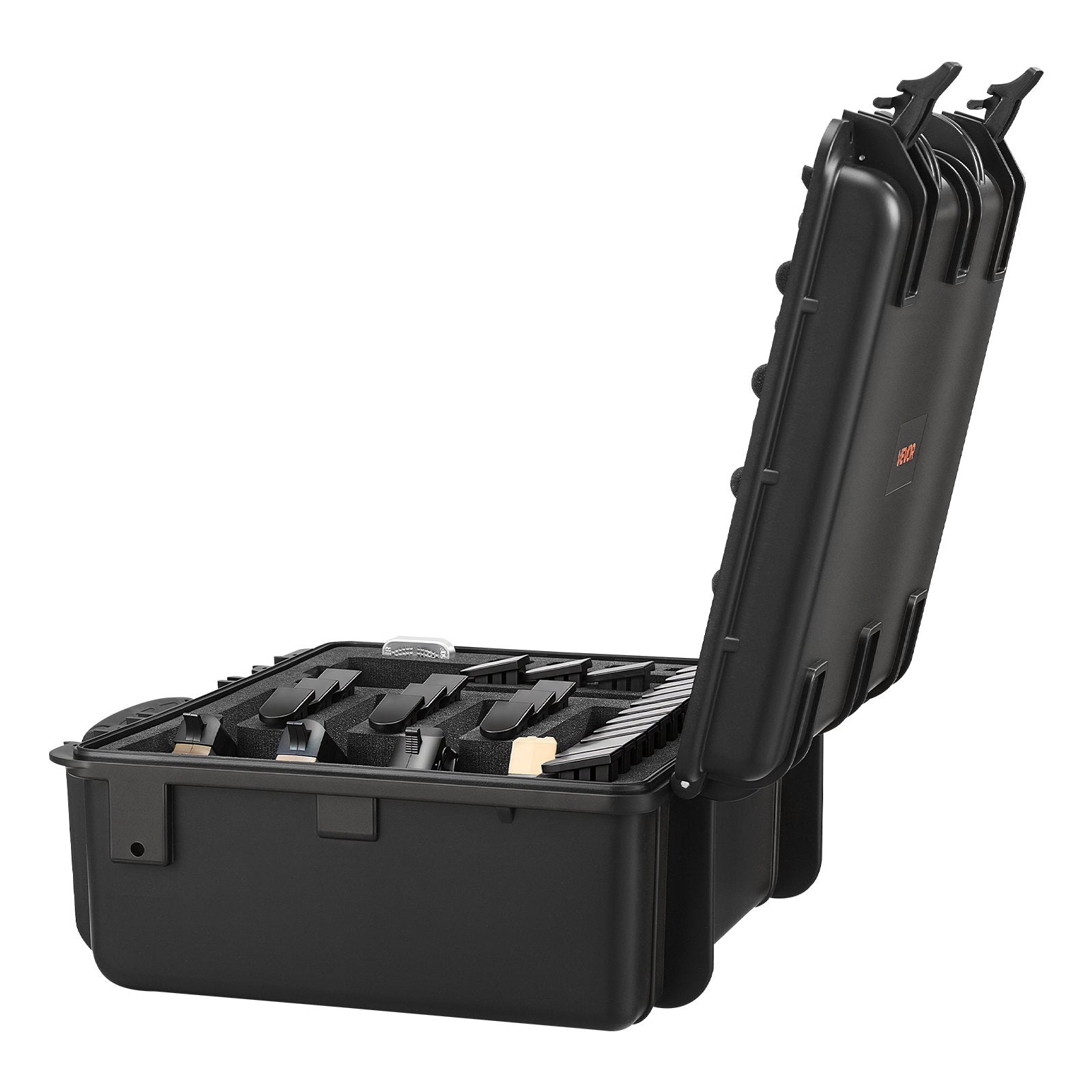 Hard Pistol Case, Heavy Duty Hard Gun Case with XPE Foam Interior, Waterproof Pistol Storage Box with Customizable Lining & Handle for Gun, Lenses, Camera, Gear, TSA Compliant, 18.7x12.5x7.5 in