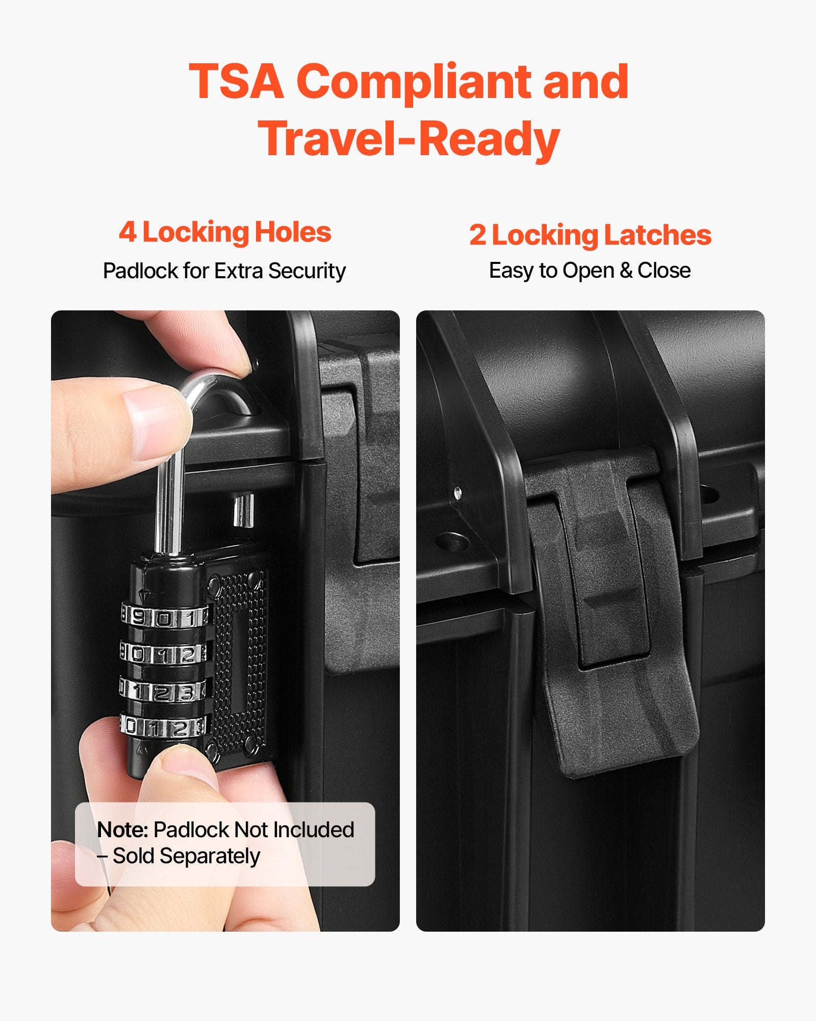 Hard Pistol Case, Heavy Duty Hard Gun Case with XPE Foam Lining, Waterproof Pistol Storage Box with Customizable Interior & Handle for Gun, Lenses, Camera, Gear, TSA Compliant, 18.7x12.5x7.5 in