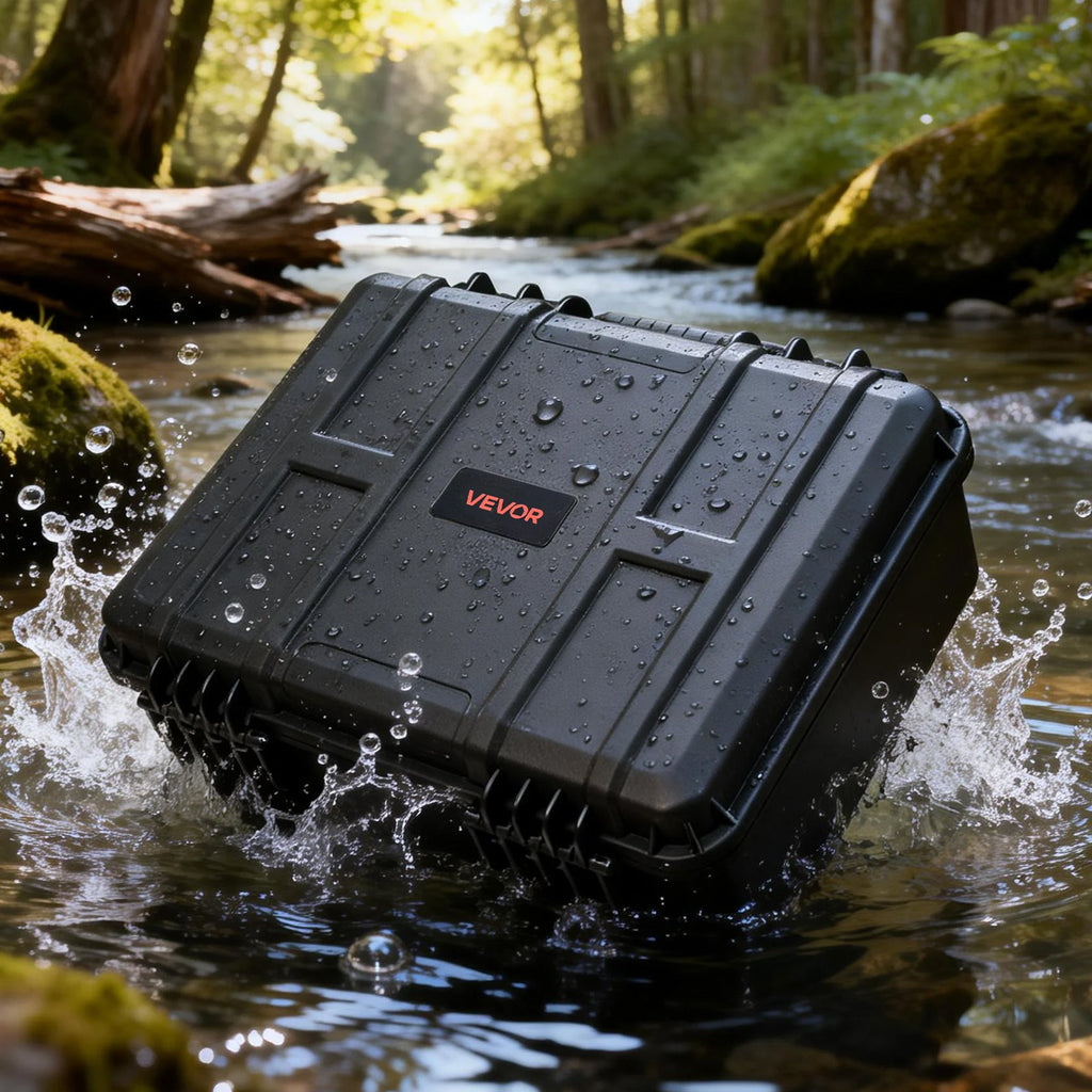 Hard Pistol Case, Heavy Duty Hard Gun Case with XPE Foam Lining, Waterproof Pistol Storage Box with Customizable Interior & Handle for Gun, Lenses, Camera, Gear, TSA Compliant, 19.3x17.1x8.3 in