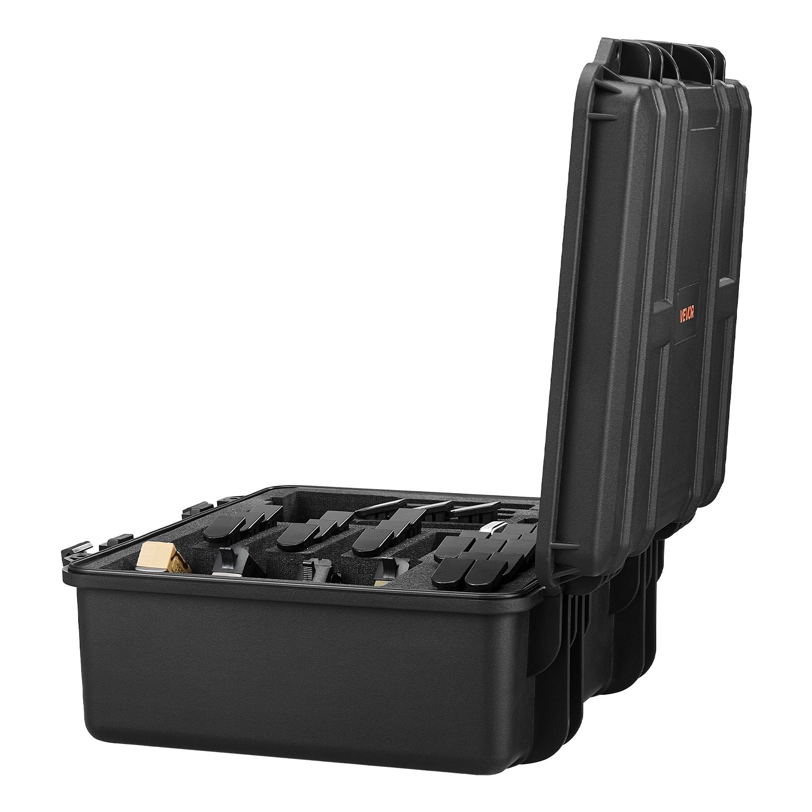 Hard Pistol Case, Heavy Duty Hard Gun Case with XPE Foam Lining, Waterproof Pistol Storage Box with Customizable Interior & Handle for Gun, Lenses, Camera, Gear, TSA Compliant, 19.3x17.1x8.3 in