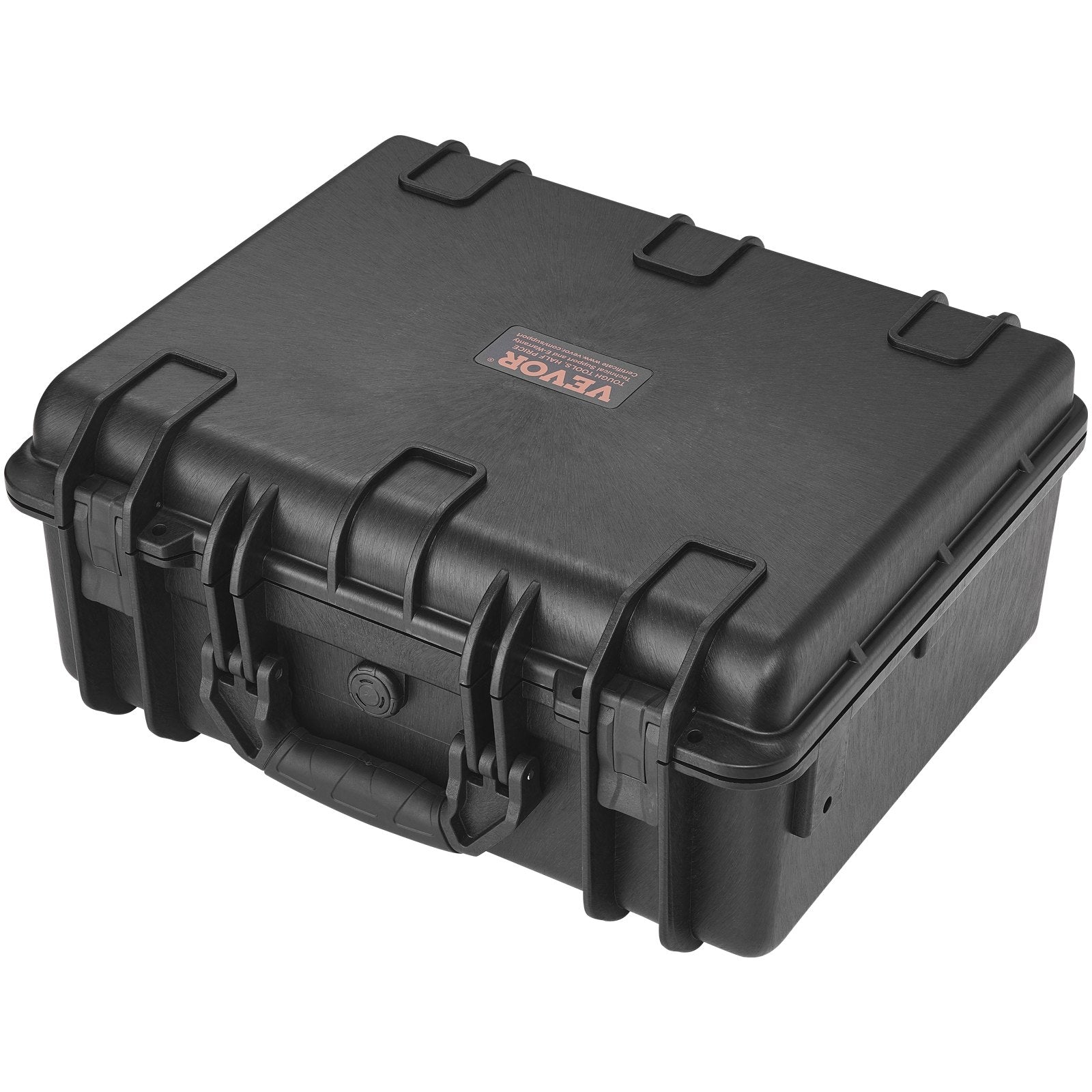 Hard Pistol Cases with Pre-cut Lining, Waterproof & Dustproof Hard Gun Case for 5 Pistol, 18.9×16.3×8.5 in Lockable Pistol Case, Black